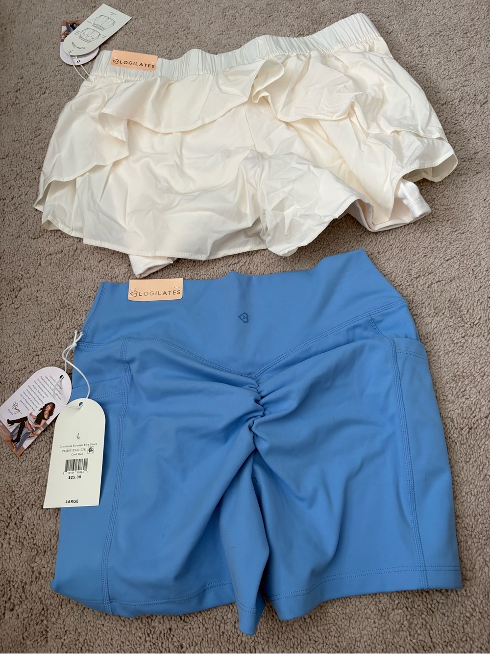 Blogilates Bike Short And Ruffle Short Size Large Bundle New - Picture 3 of 9